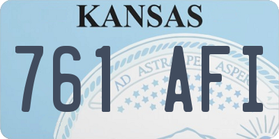 KS license plate 761AFI