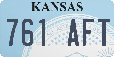KS license plate 761AFT