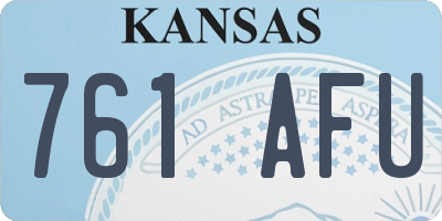 KS license plate 761AFU