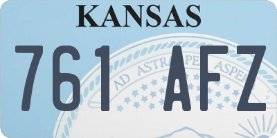 KS license plate 761AFZ