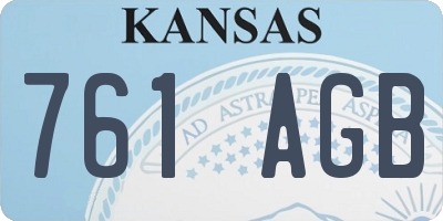 KS license plate 761AGB