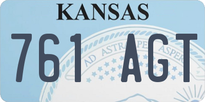 KS license plate 761AGT