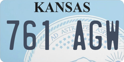 KS license plate 761AGW