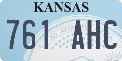 KS license plate 761AHC