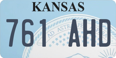 KS license plate 761AHD