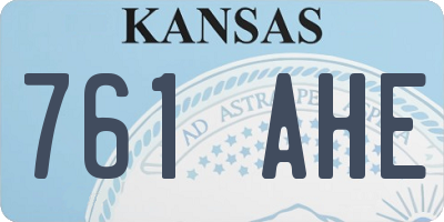KS license plate 761AHE