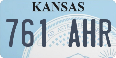 KS license plate 761AHR