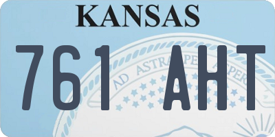 KS license plate 761AHT