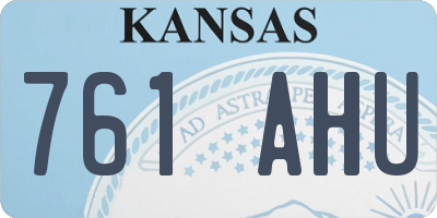 KS license plate 761AHU