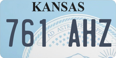 KS license plate 761AHZ