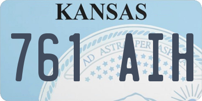 KS license plate 761AIH