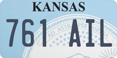KS license plate 761AIL