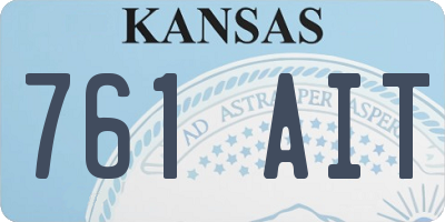 KS license plate 761AIT