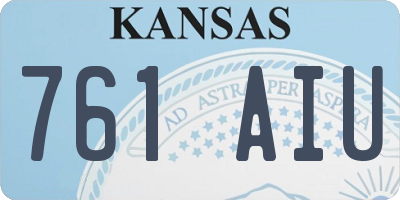 KS license plate 761AIU