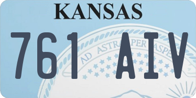 KS license plate 761AIV
