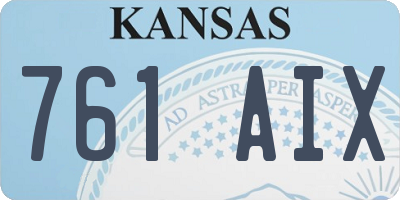 KS license plate 761AIX