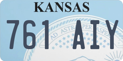 KS license plate 761AIY
