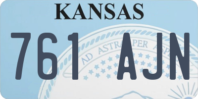 KS license plate 761AJN