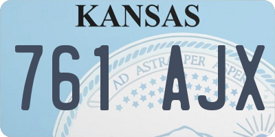 KS license plate 761AJX