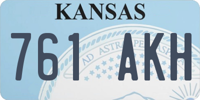 KS license plate 761AKH