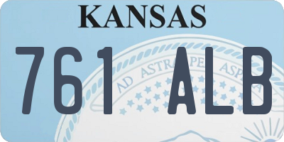 KS license plate 761ALB