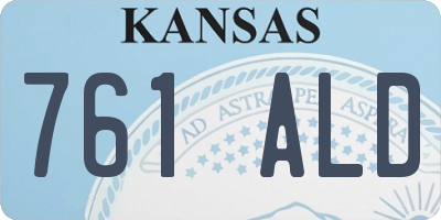 KS license plate 761ALD