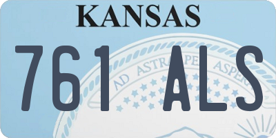 KS license plate 761ALS