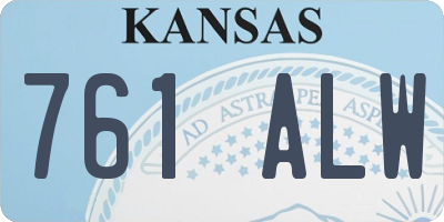 KS license plate 761ALW