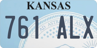KS license plate 761ALX