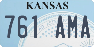 KS license plate 761AMA