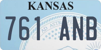 KS license plate 761ANB