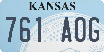 KS license plate 761AOG