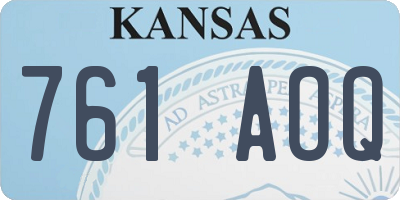 KS license plate 761AOQ