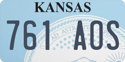 KS license plate 761AOS