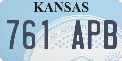 KS license plate 761APB