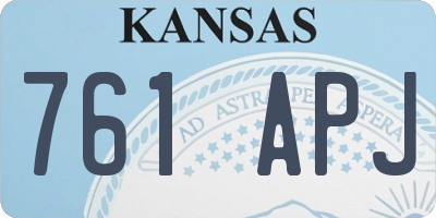 KS license plate 761APJ