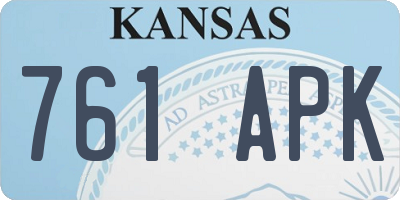 KS license plate 761APK