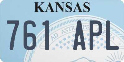 KS license plate 761APL