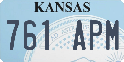 KS license plate 761APM
