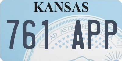 KS license plate 761APP
