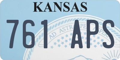 KS license plate 761APS