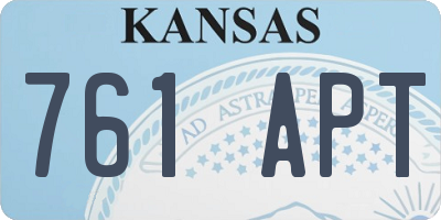 KS license plate 761APT