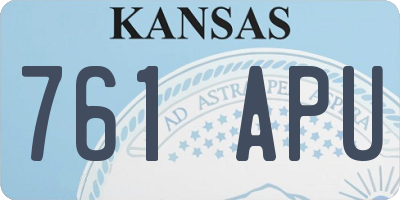 KS license plate 761APU