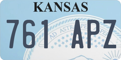 KS license plate 761APZ
