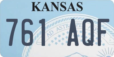 KS license plate 761AQF