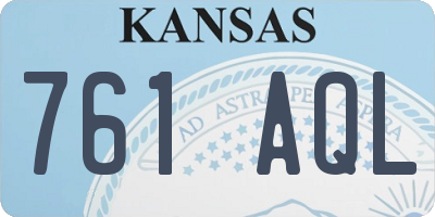 KS license plate 761AQL