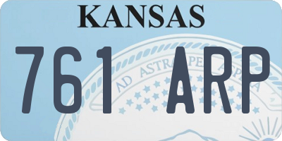 KS license plate 761ARP