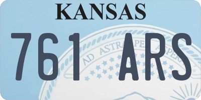KS license plate 761ARS