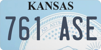 KS license plate 761ASE