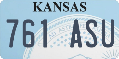 KS license plate 761ASU